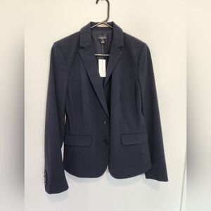 NWT Ann Taylor Factory Navy Blue Suit Jacket Size 10